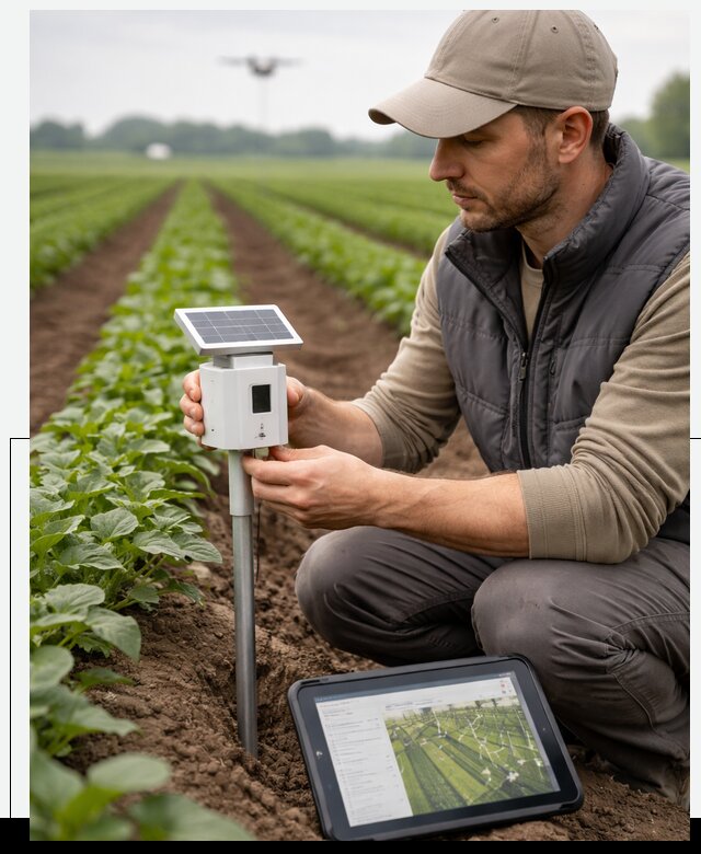 IoT мониторинг сельскохозяйственных полей и контроля в Дубне